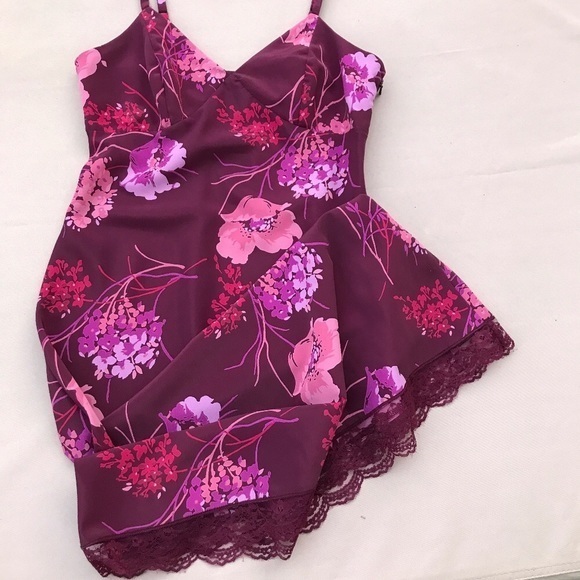 NWT ASO Express Midi Floral Midi‎ Slip Dress Rare Vintage y2k Hogwarts Yule Ball - Picture 5 of 11